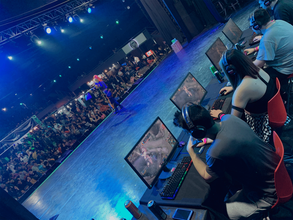 Equipos gamer en un evento
